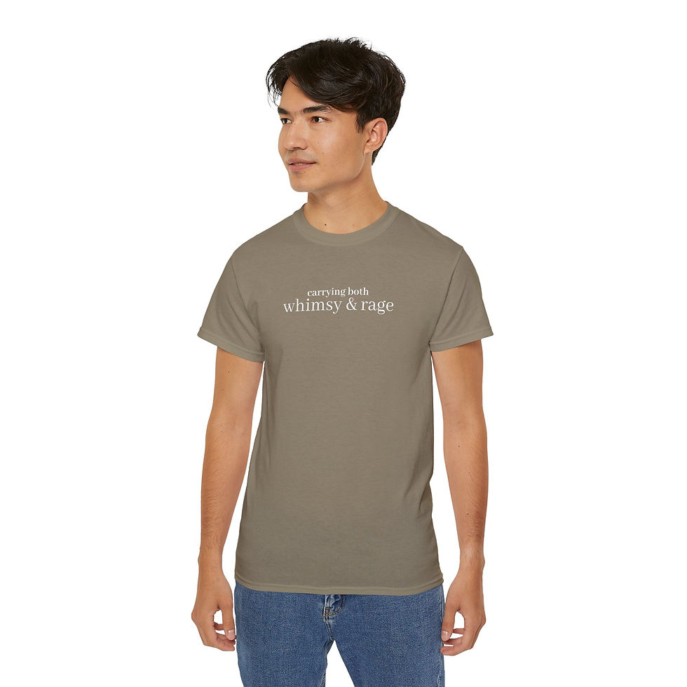 Thumbnail: Carrying Both Whimsy & Rage Tee — Current Events Graphic T-Shirt