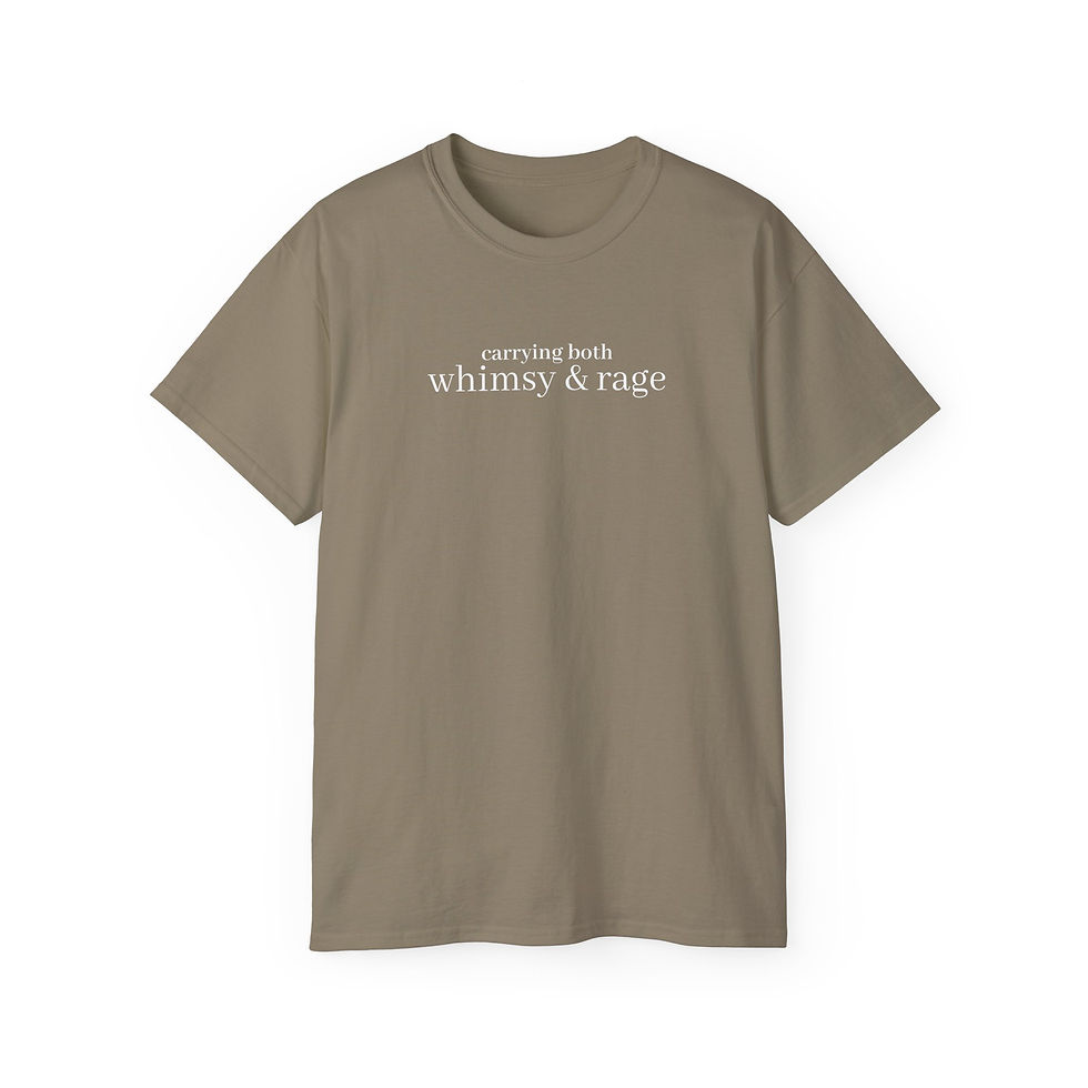 Thumbnail: Carrying Both Whimsy & Rage Tee — Current Events Graphic T-Shirt