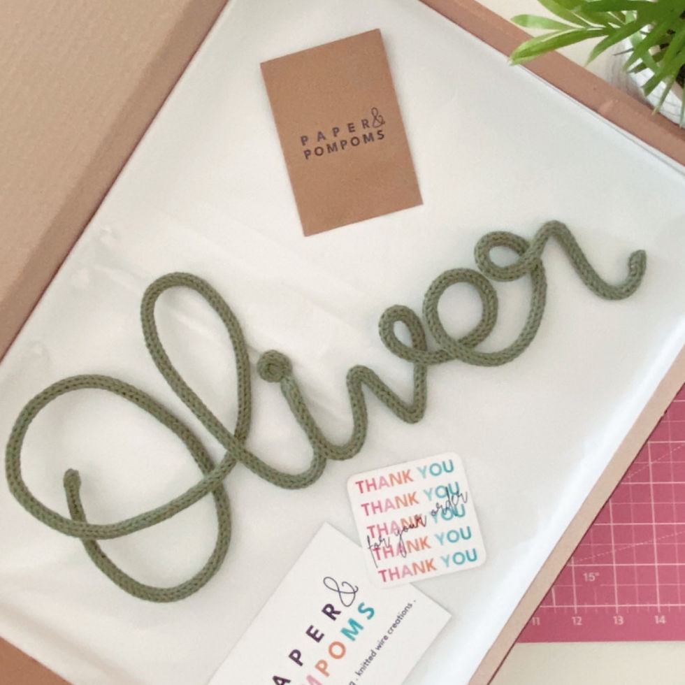 Thumbnail: Personalised Knitted Wire Name or Word