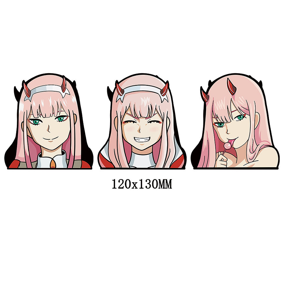 Thumbnail: Anime Magic 3D Car Sticker Waterproof Zero Two/Pikachu/Inuyasha