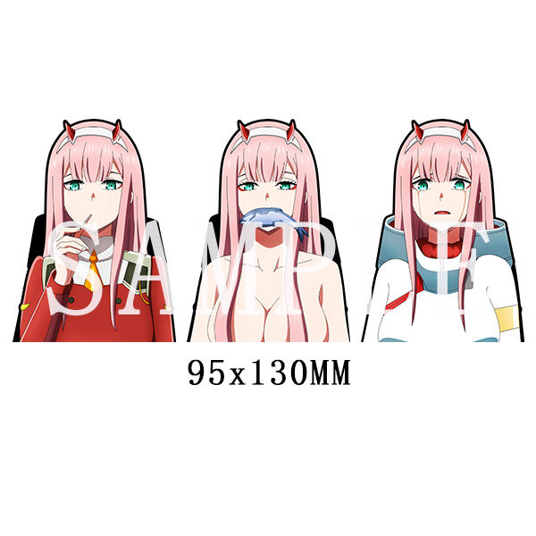Thumbnail: Anime Magic 3D Car Sticker Waterproof Zero Two/Pikachu/Inuyasha