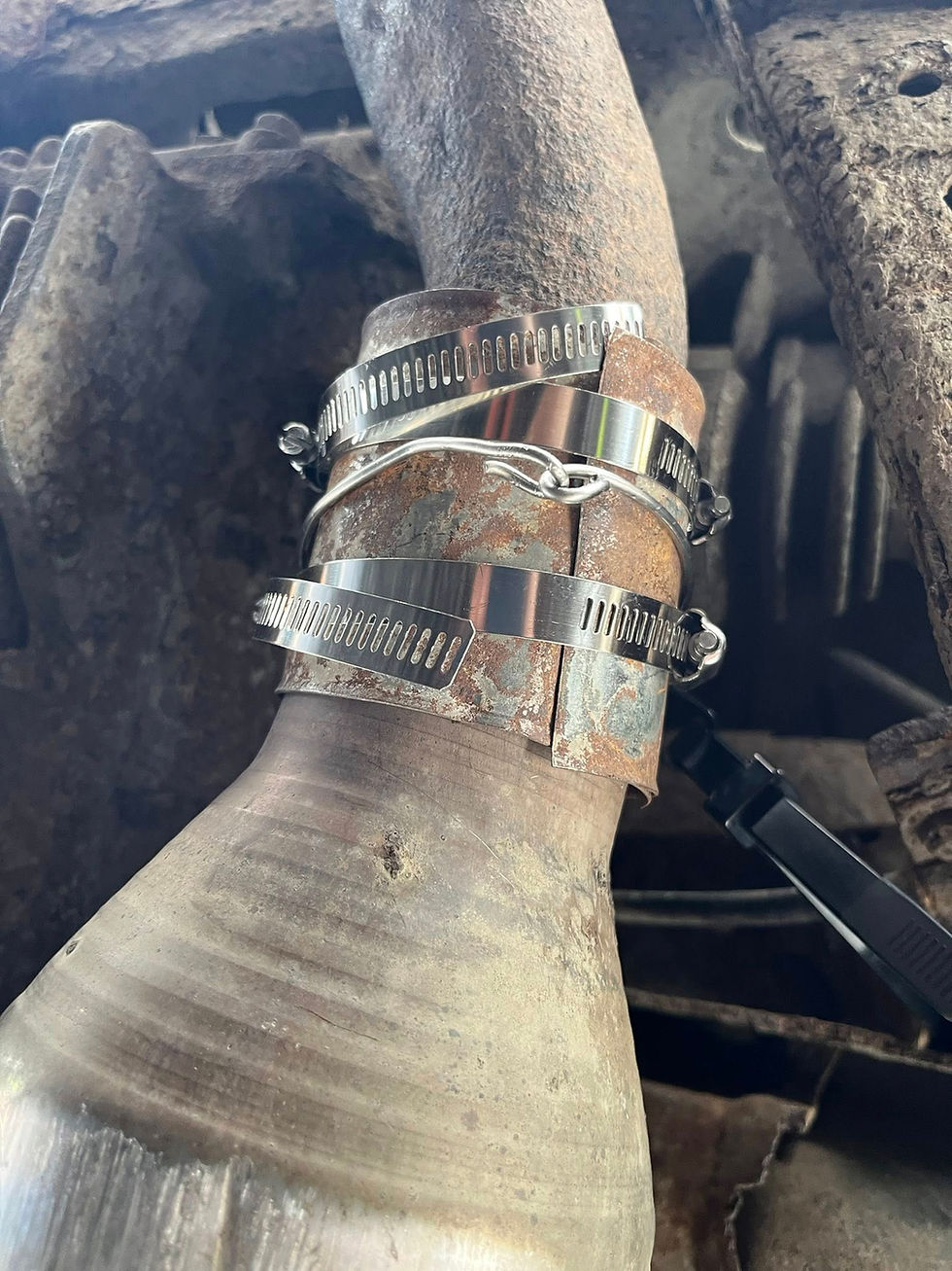 Bodged exhaust repair