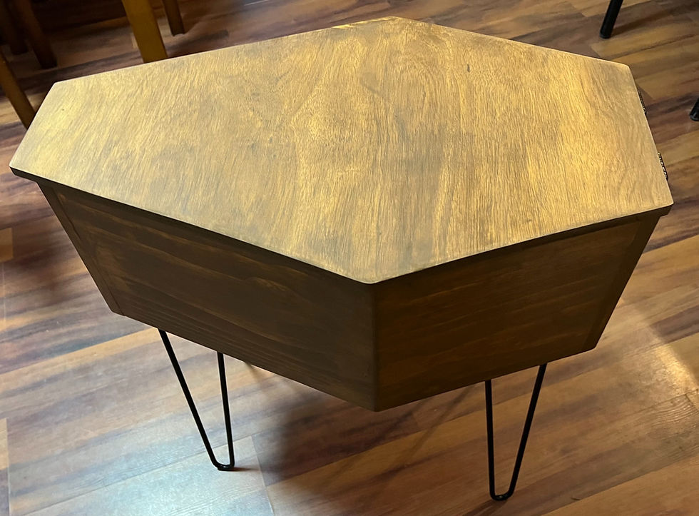 Thumbnail: Coffin Table with storage solid wood table Dracula style Gothic end table