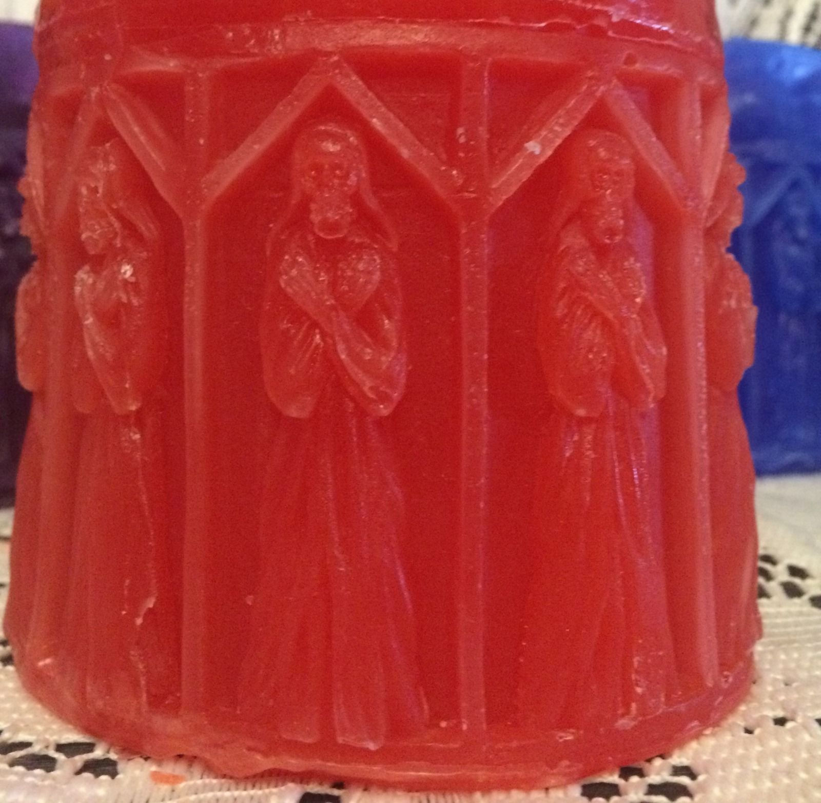 REAPER CANDLE Handmade", paraffin wax pillar