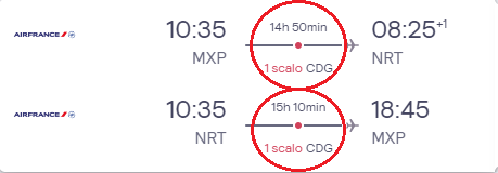 Biglietto aereo di andata