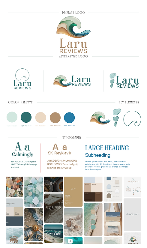 Laru Reviews branding board.png