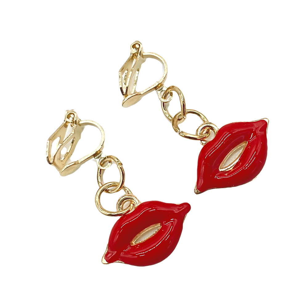 Thumbnail: Mini Lips Clip-on Earrings