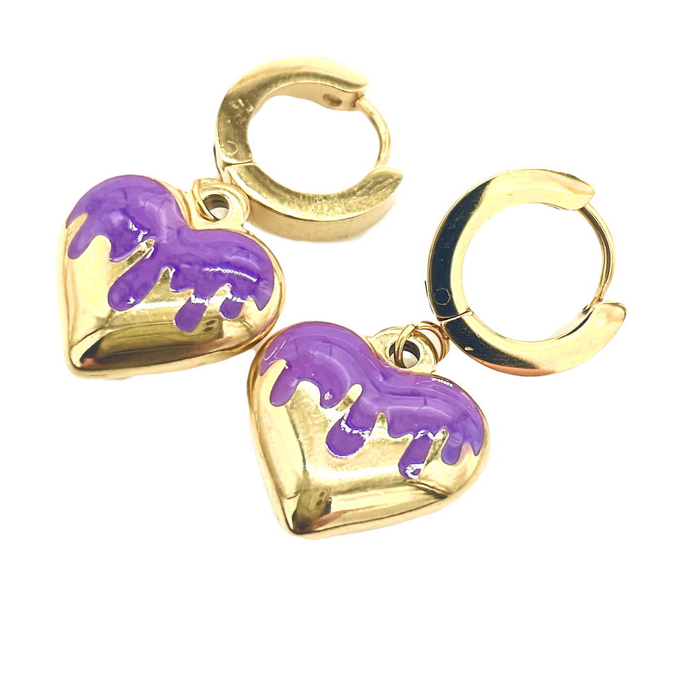 Thumbnail: Drip Heart Huggies - Purple