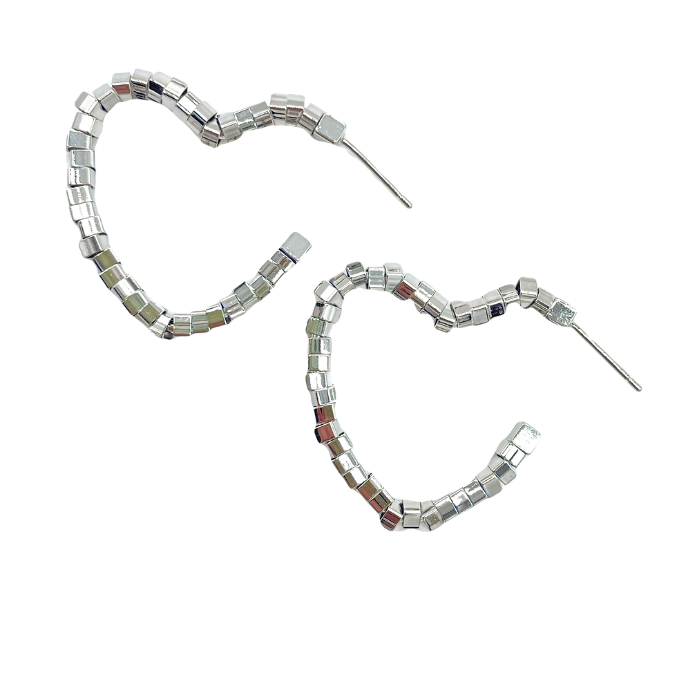 Thumbnail: Silver Heart Earrings