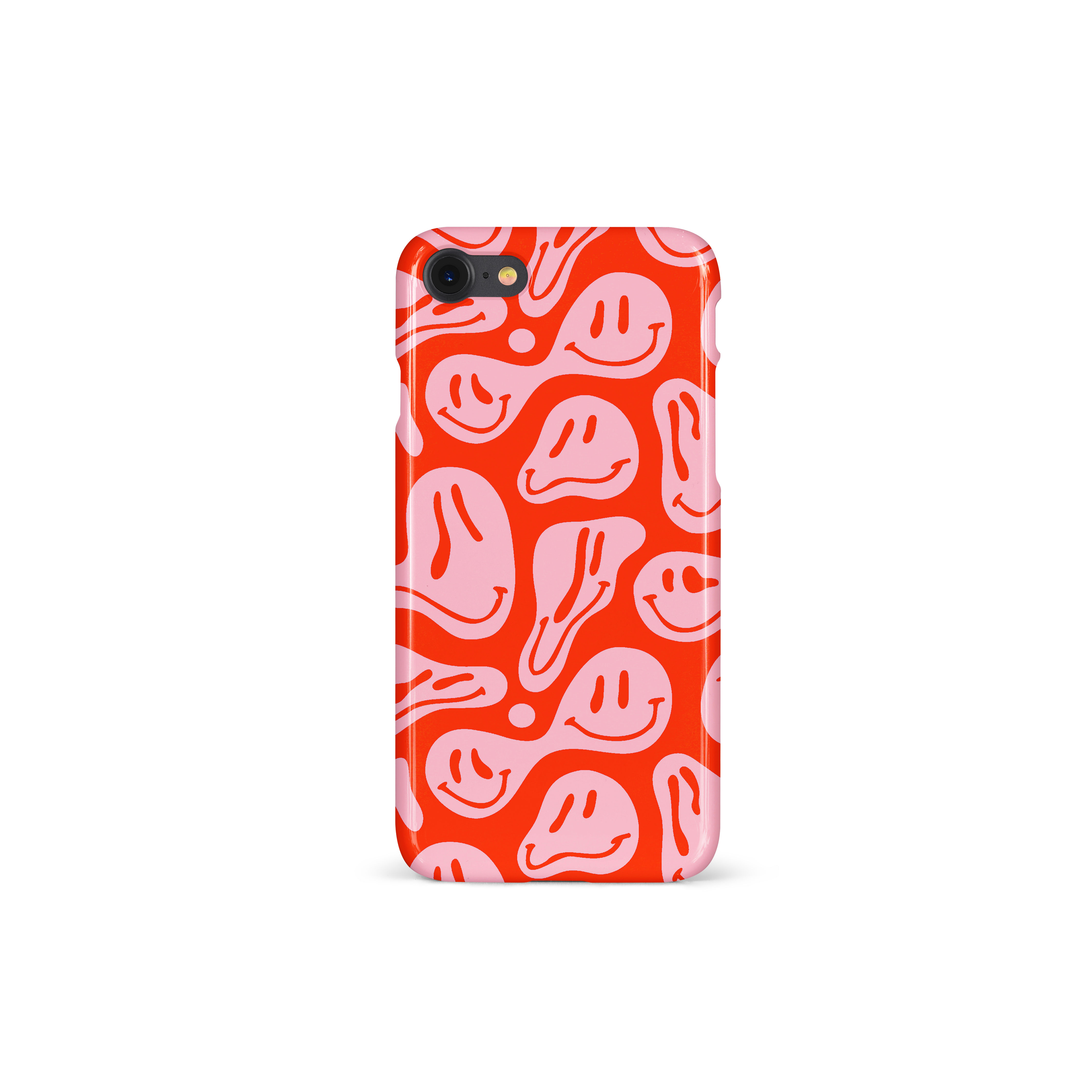 Melted Smiley Snap Case - Red/Pink