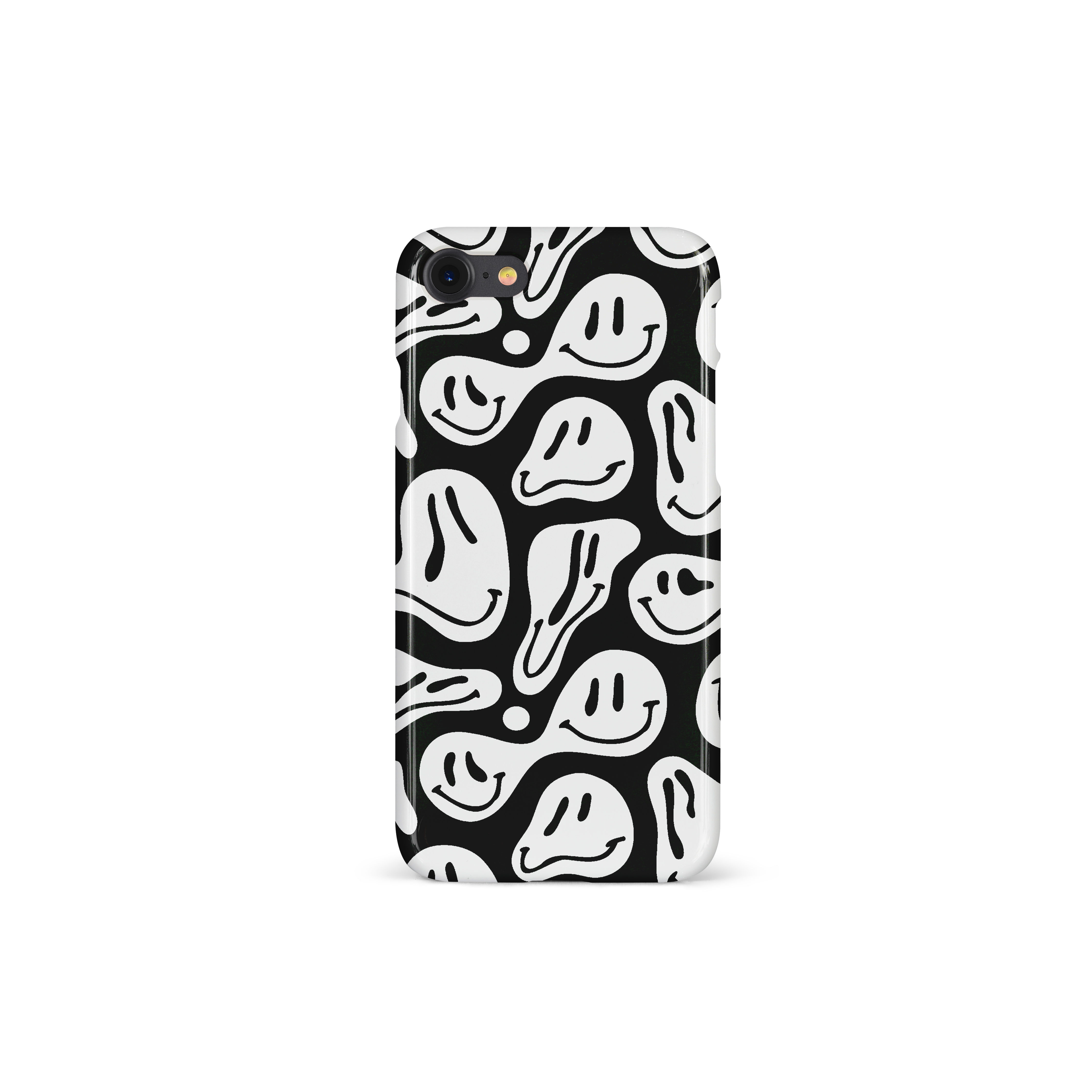Melted Smiley Snap Case - Black/White