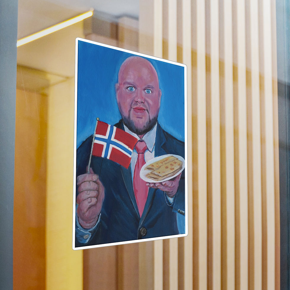 Thumbnail: Norwegian Vance - Vinyl Decal - Funny Political Satire Art