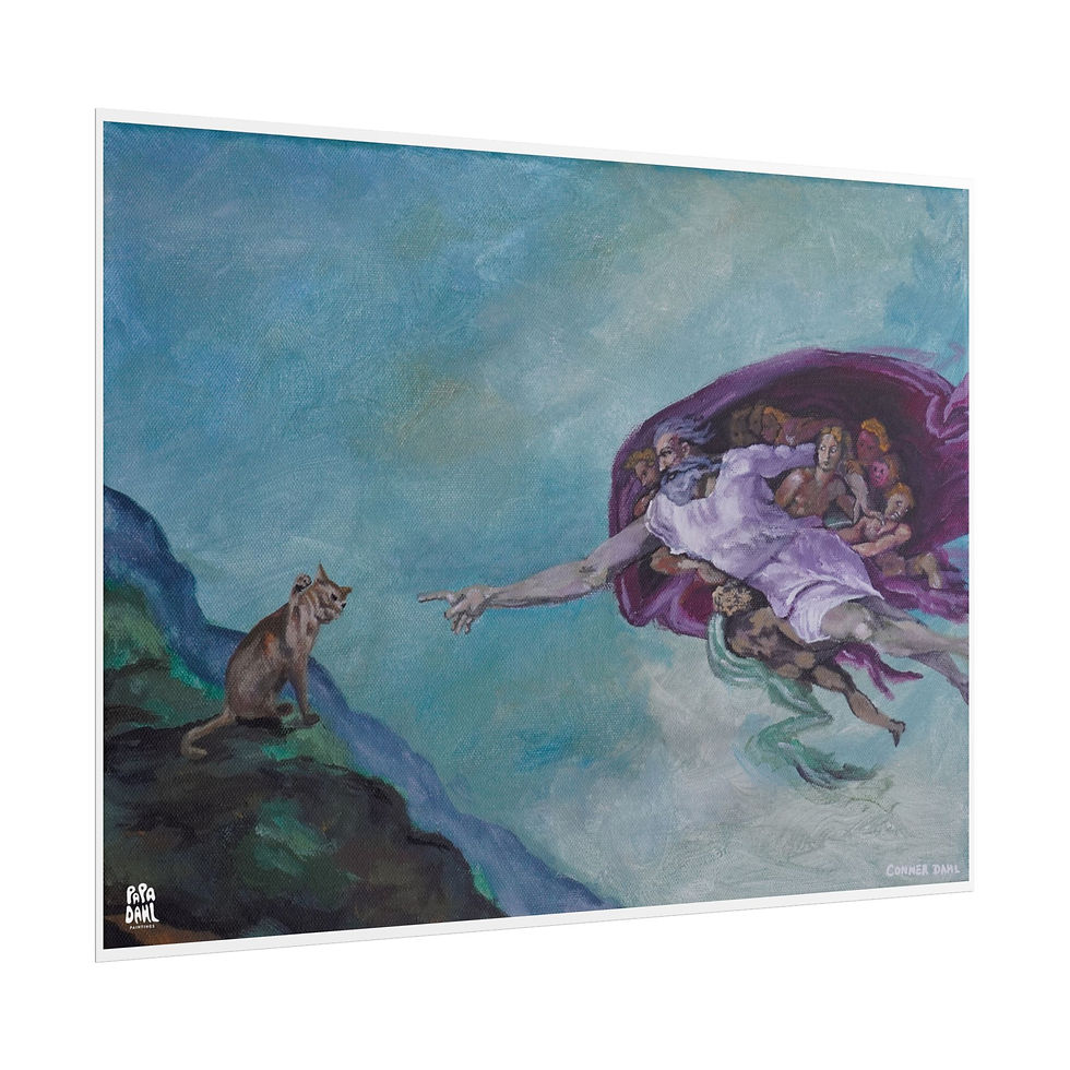 Thumbnail: Creation of Cat - Rolled Poster - Nature Art Print for Home Decor