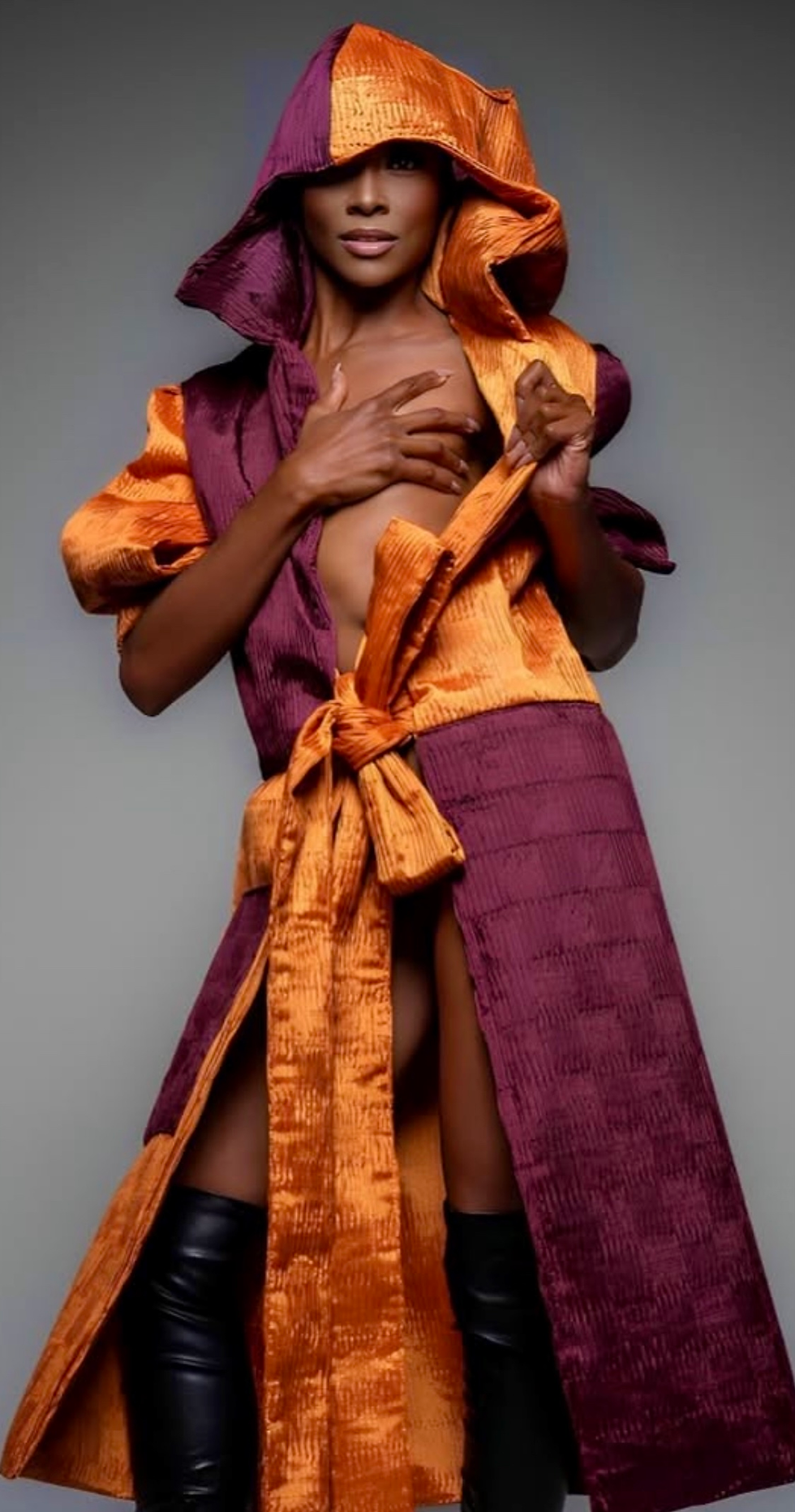 Thumbnail: Eggplant and Marigold Color Block Trench