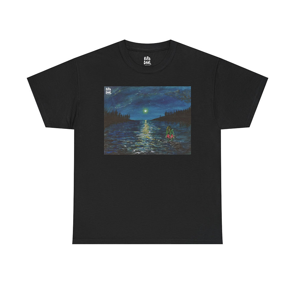 Thumbnail: Moonlit Gregg - Unisex Heavy Cotton Tee - Old Gregg Parody Art