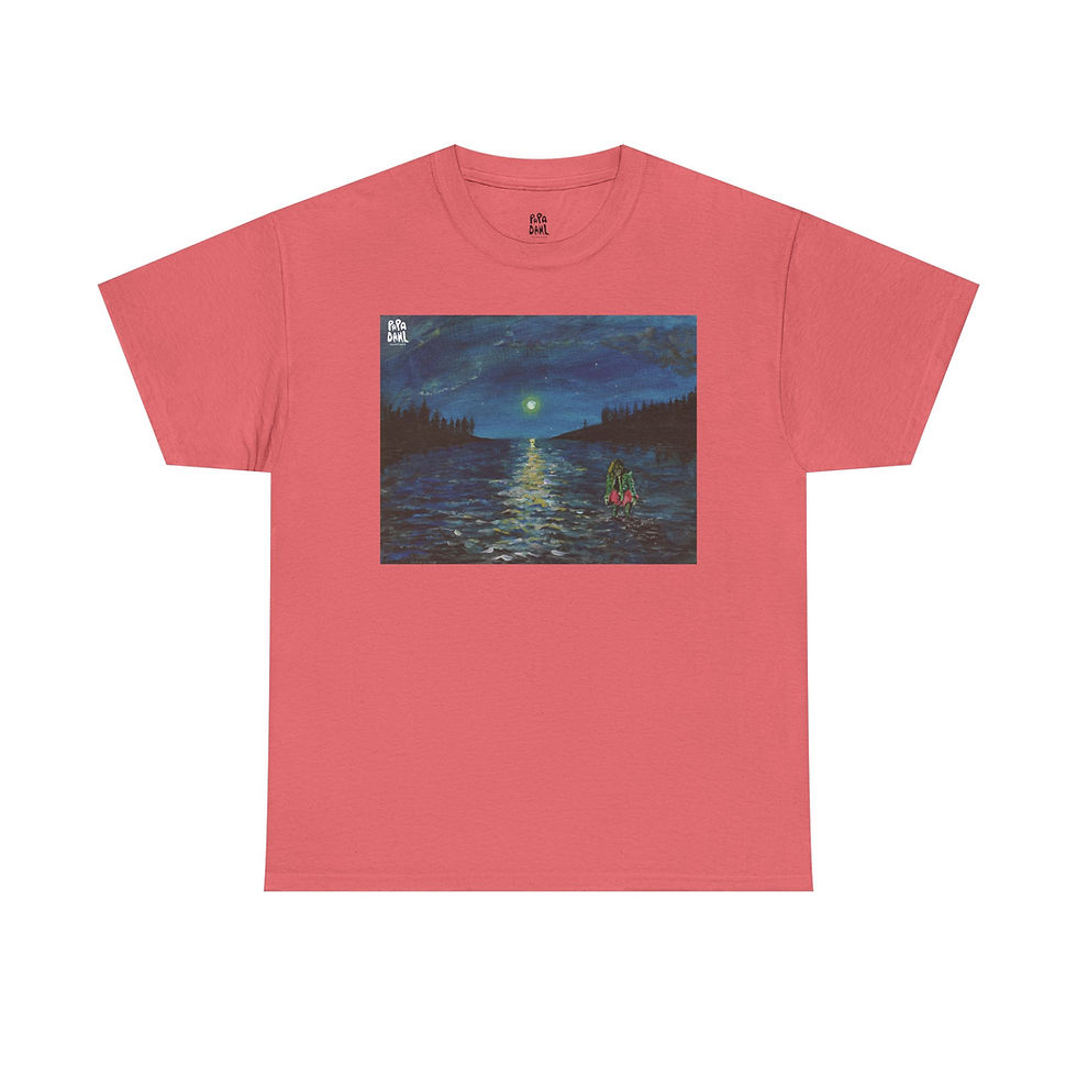 Thumbnail: Moonlit Gregg - Unisex Heavy Cotton Tee - Old Gregg Parody Art