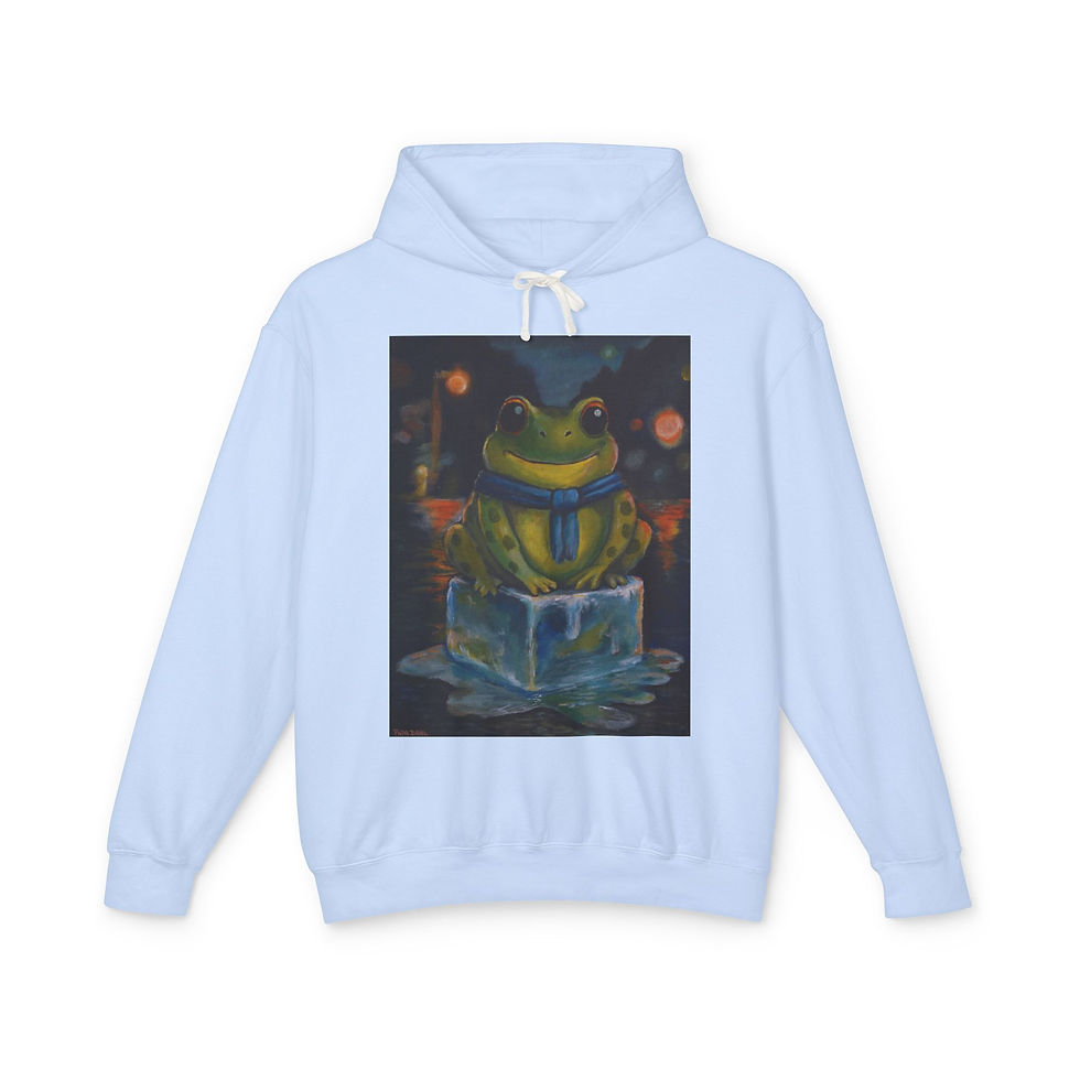 Thumbnail: Frog On Ice - Cute Satire Hoodie - Unisex Hooded Sweatshirt