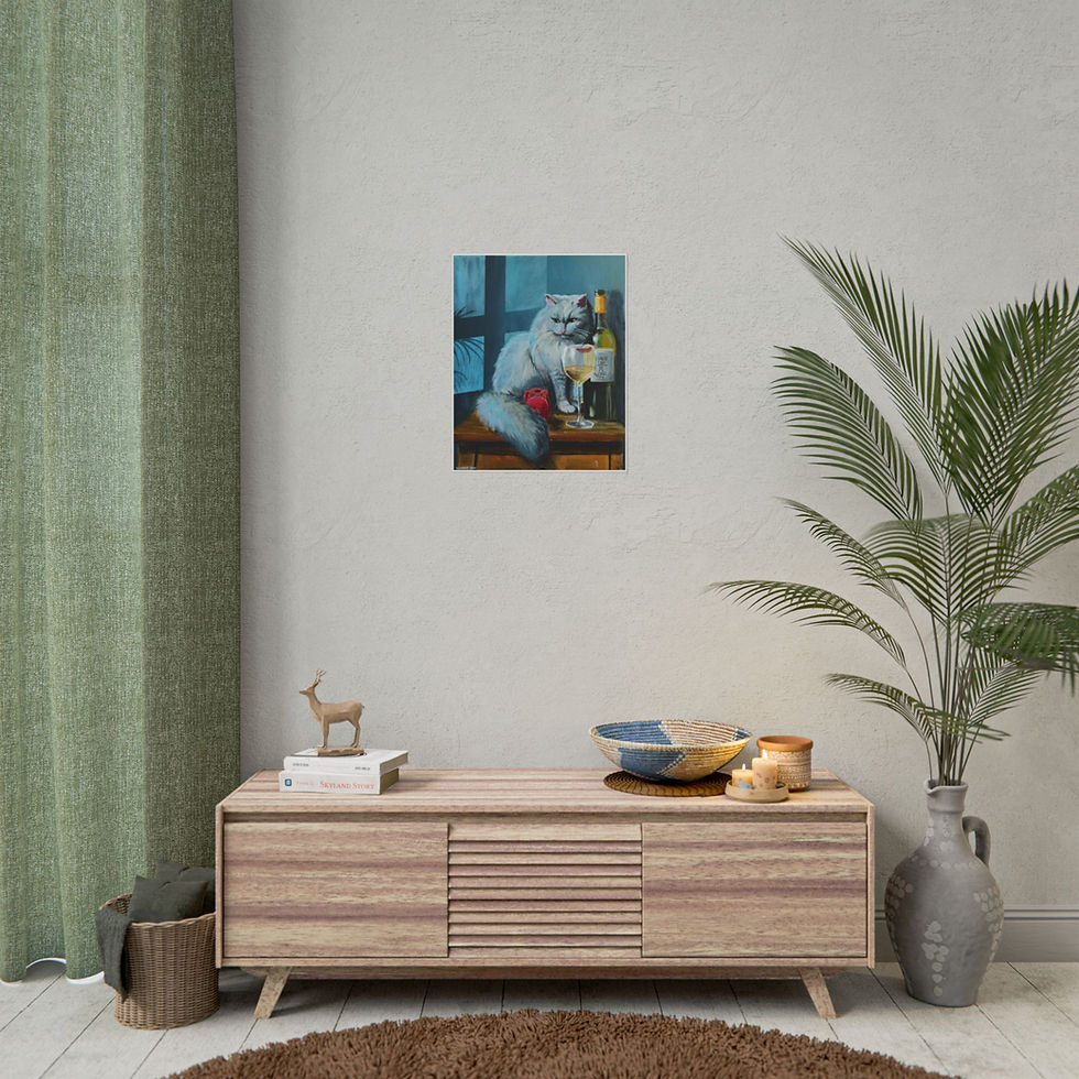 Thumbnail: Guardian of Pleasure - Rolled Poster - Funny Animal Art Print for Home Decor