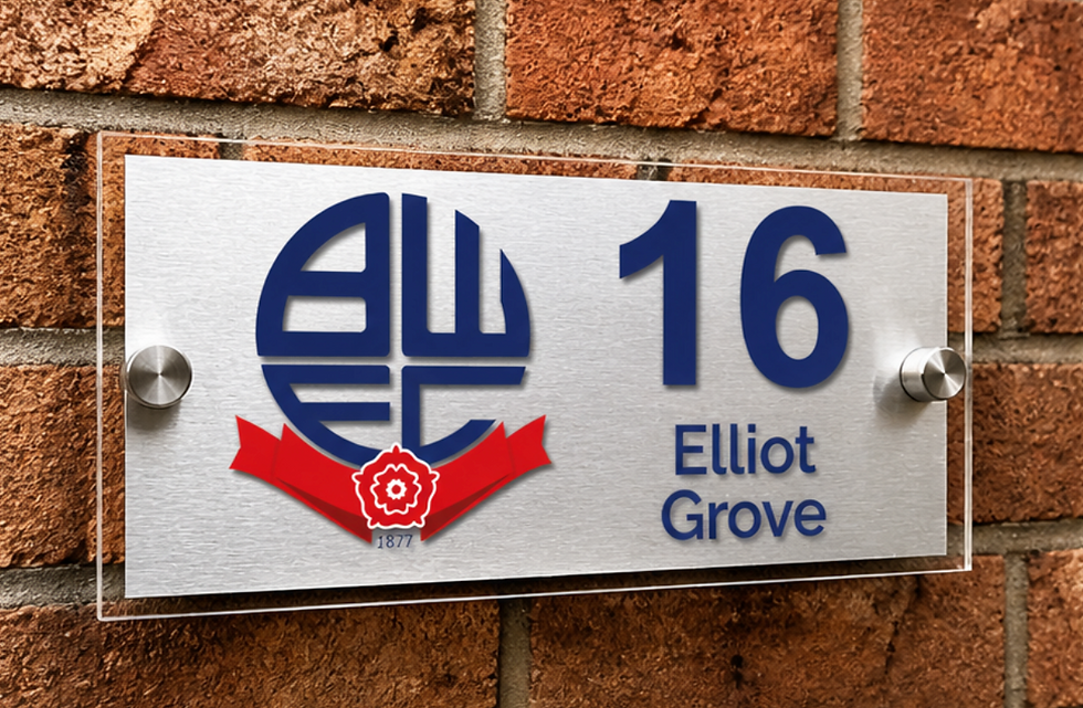 Thumbnail: Bolton Wanderers House Number Plaque