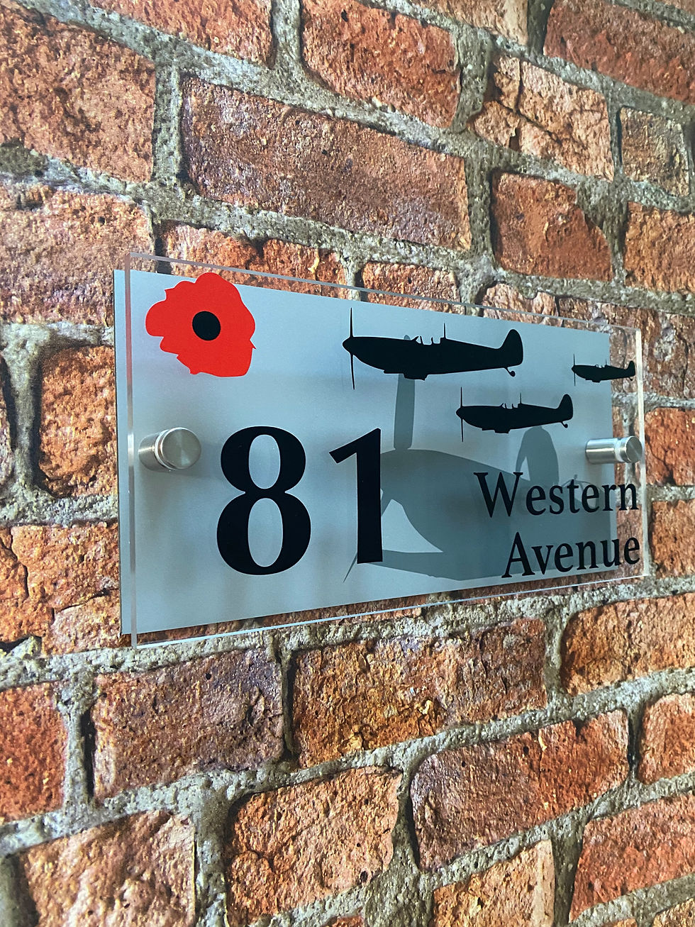 Thumbnail: 'Spitfires' house sign