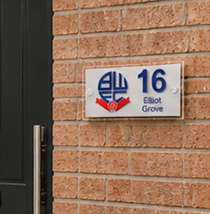 Thumbnail: Bolton Wanderers House Number Plaque