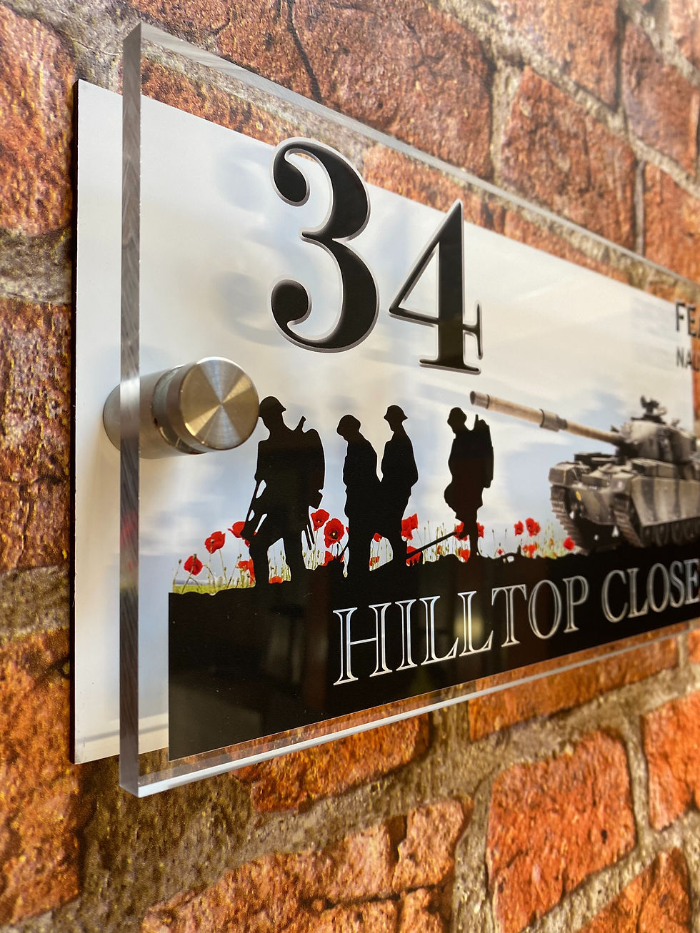 Military Remembrance House signs direct