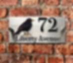 'BLACKBIRD' house sign