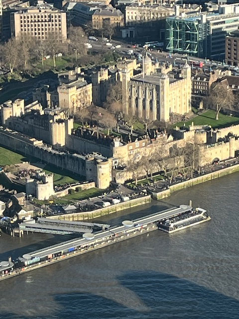 The Tower of London from inside The Shard (All photos are taken with an iPhone using a zoom lens.)