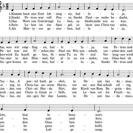 Lobsingen ohne Ende - Ein neues Lied zum Hochfest hl. Petrus und hl. Paulus