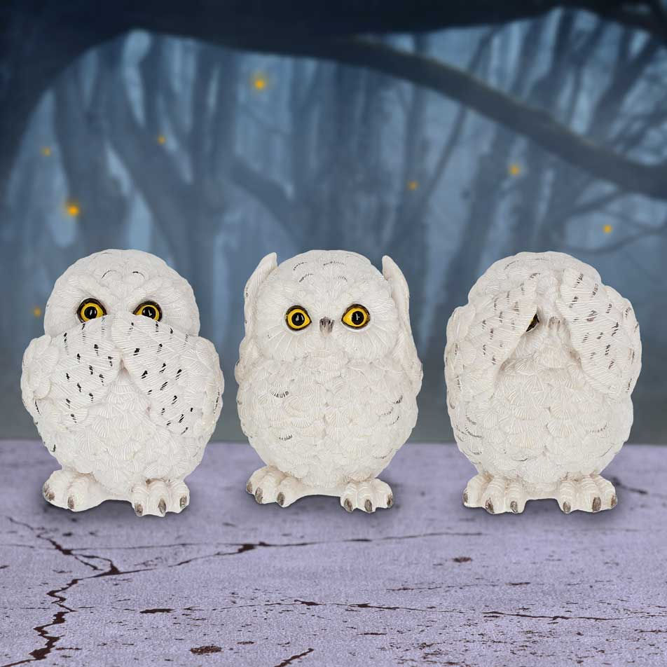 Three Wise Owls Sculpture by NN Designs