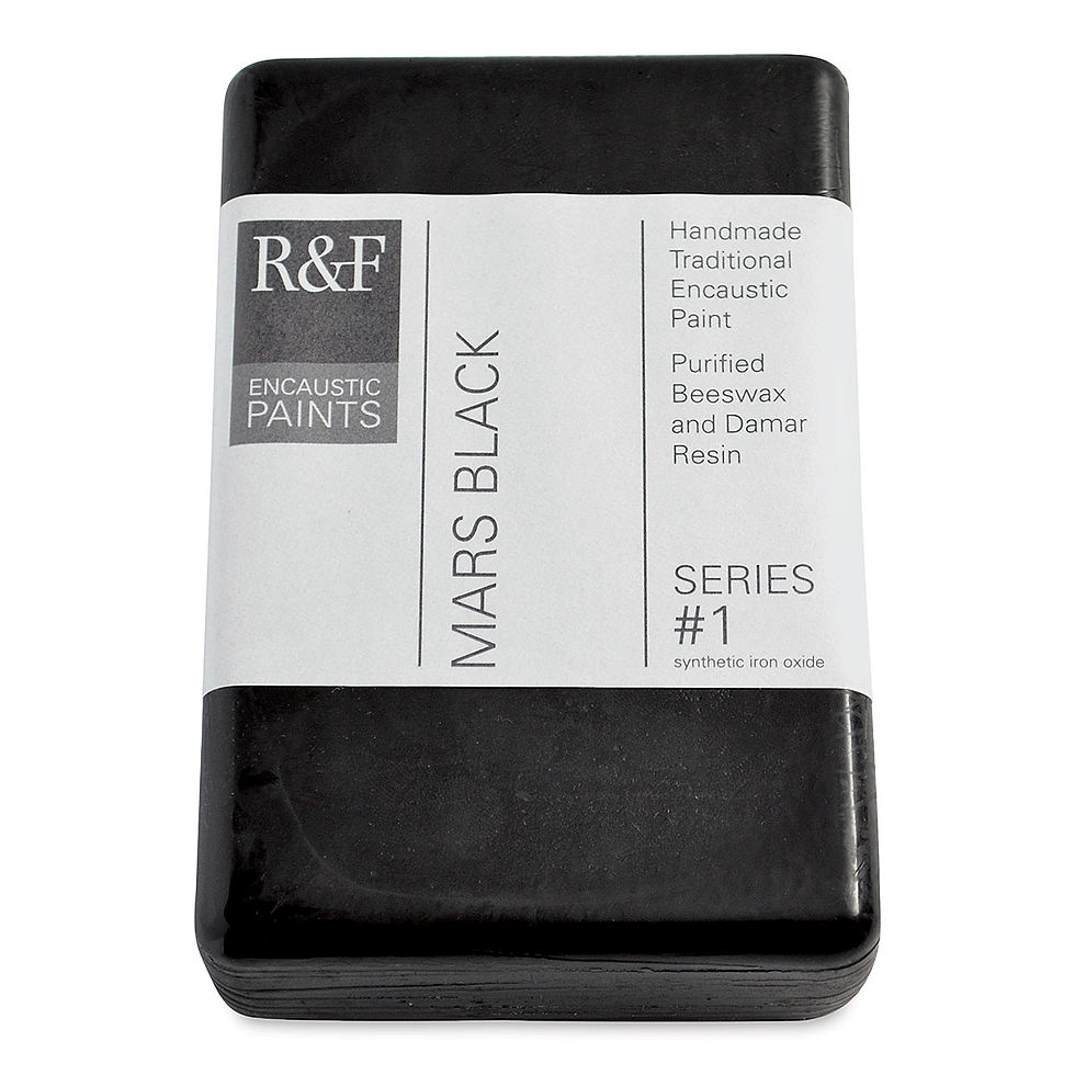333ml R&F (LARGE CAKE) Encaustic (WAX PAINT) Mars Black