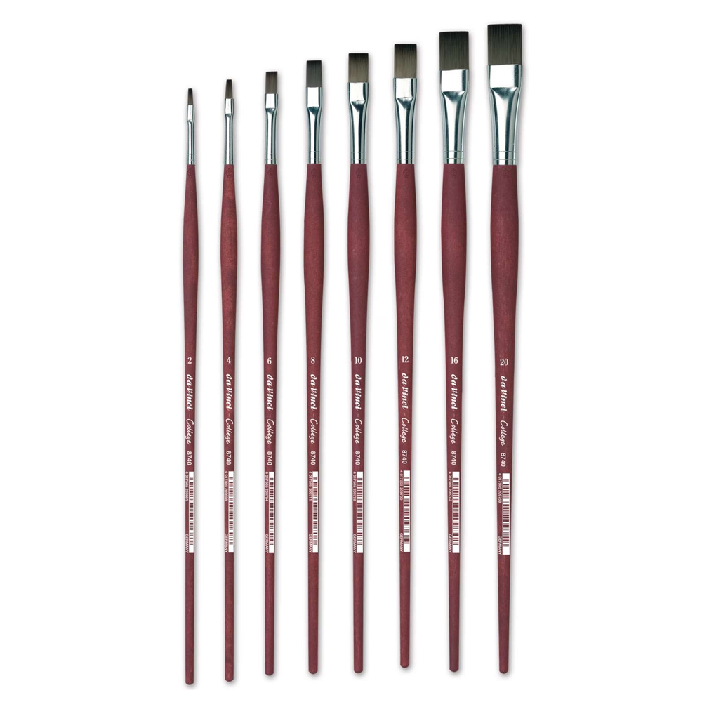 Raphael Sepia Flat Paint Brush Series 8740