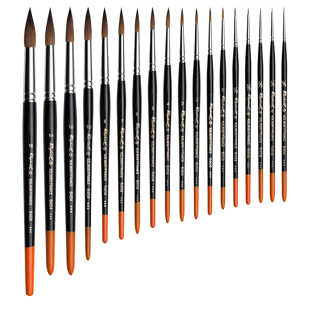 Raphael Kolinsky Sable Full Belly Paint Brush Series 8404