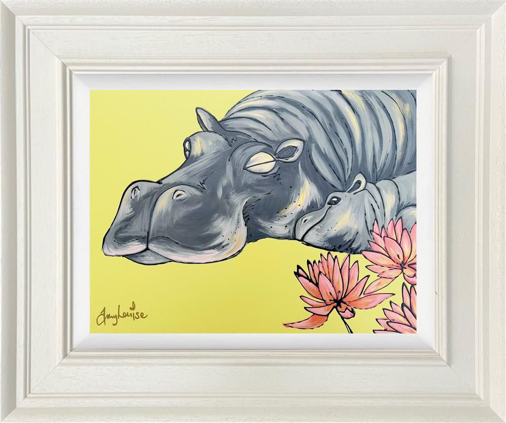 Happy Hippos Original Art by Amy Louise