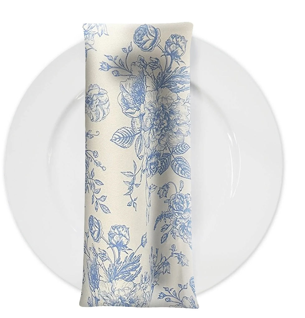 Thumbnail: Light Blue Toile Napkins