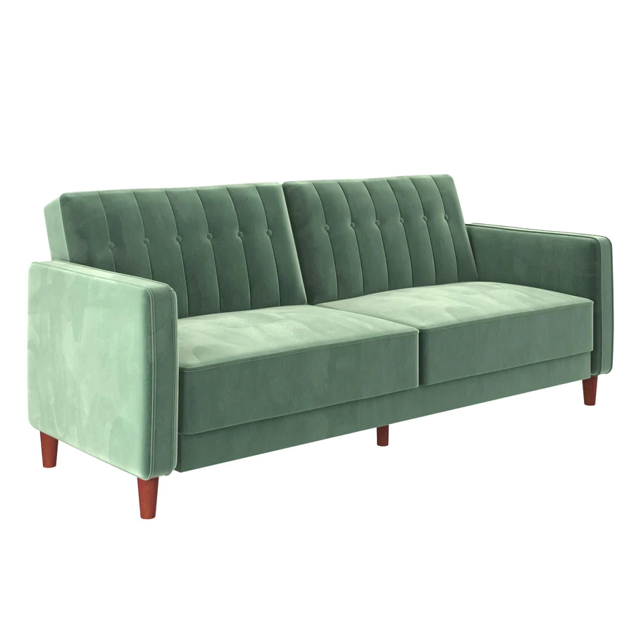 Dusty Sage Velvet Sofa aperfectbloom