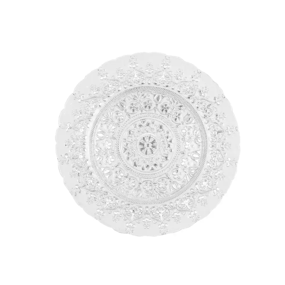 Silver Moroccan Glass Charger