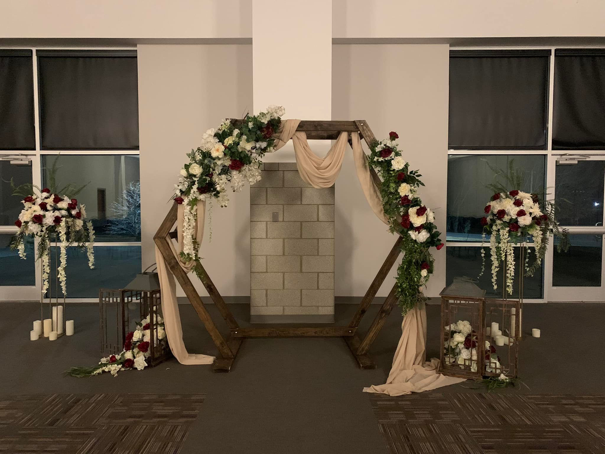 Double Wood Hexagon Arch