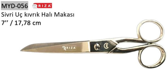 Riza kıvrık uçlu makas no:7