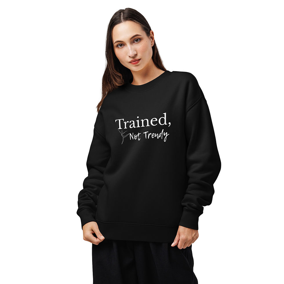 Thumbnail: Trained, Not Trendy crew neck
