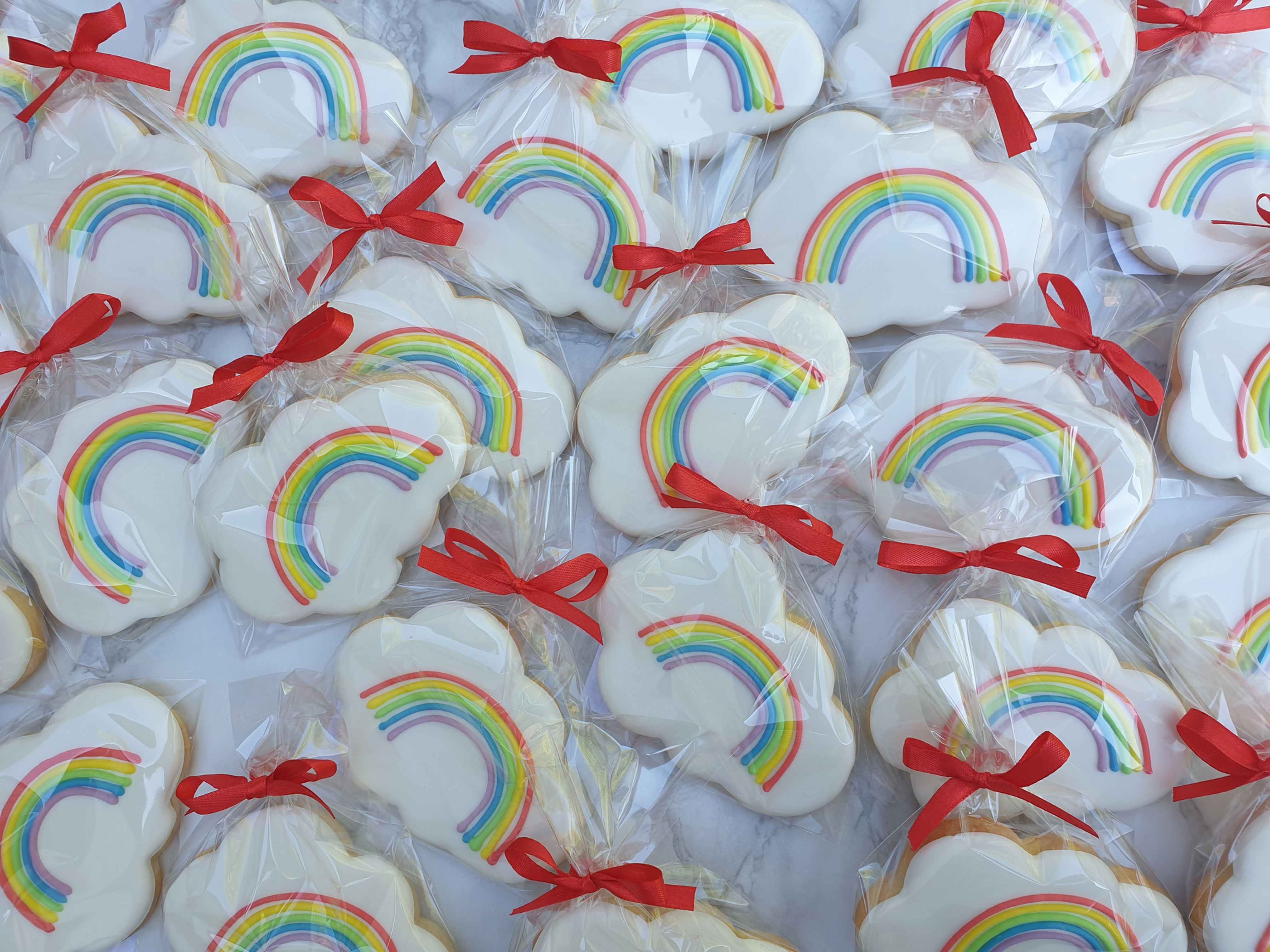 Rainbow Cloud Biscuits