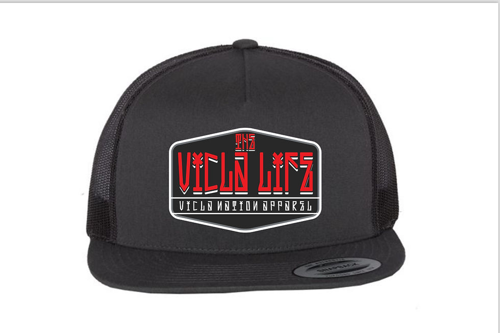 Thumbnail: The Vicla Life All Black Trucker Snap Back Patch Cap