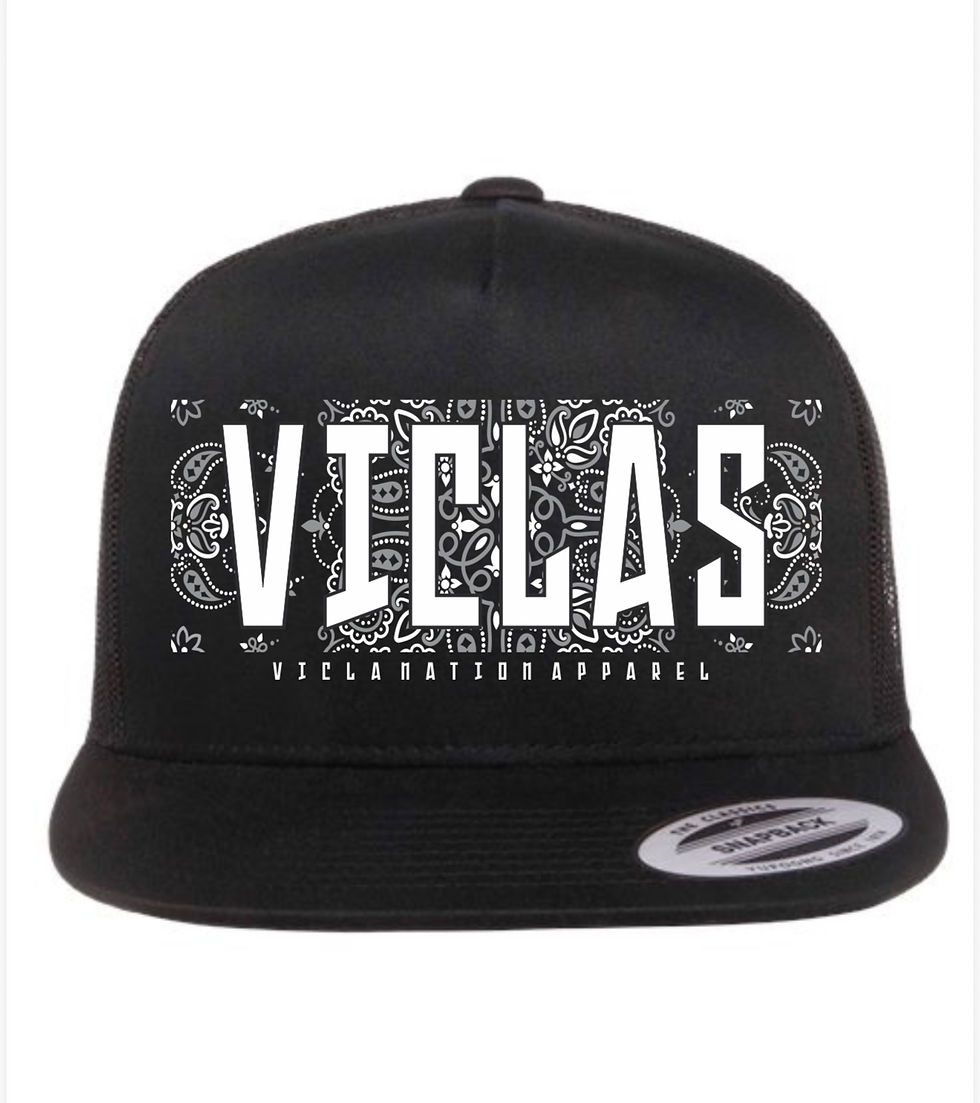 Thumbnail: Viclas Bandana Black Snapback Trucker Cap