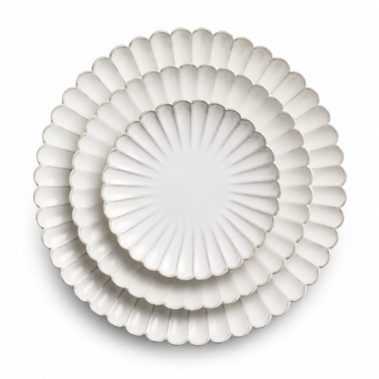Coastal Ruffle B&B Plates