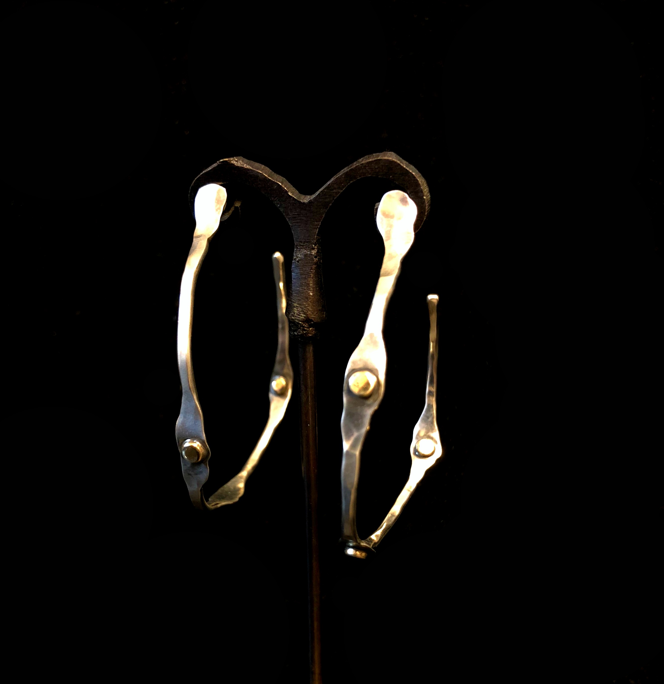 Gold Dot Hoops