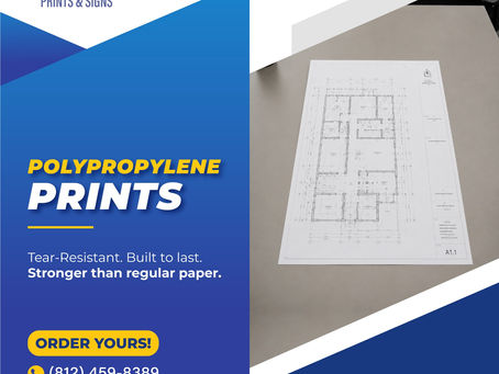 Durable Polypropylene Printing Services for Construction, Engineering, Manufacturing, and Corporate Operations
