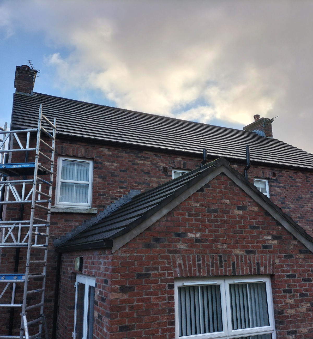 House roof and gutters in Northern Ireland