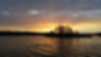 sunset over the island