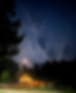 Pink Super Moon over the lodge