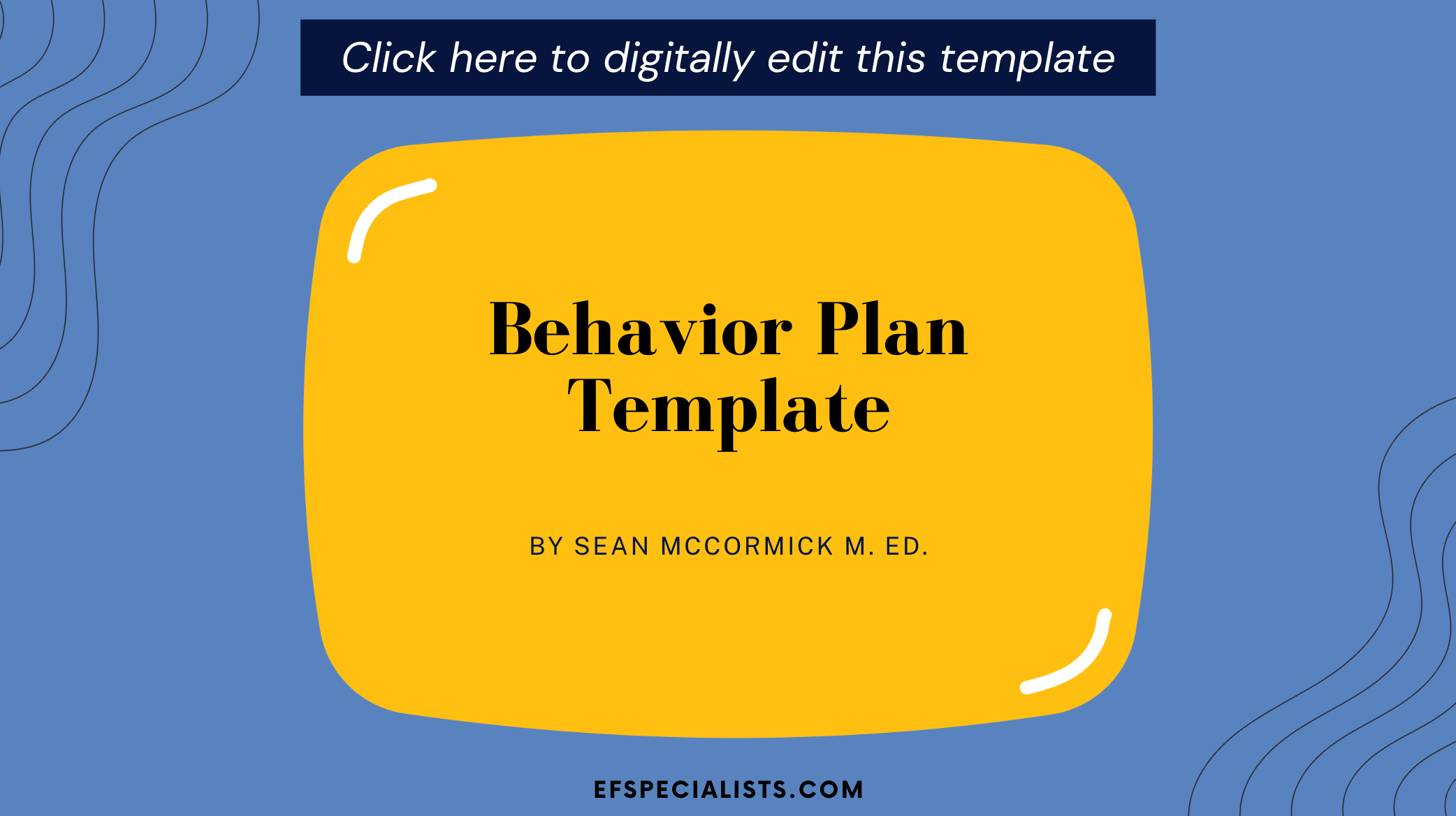 Behavior Plan Template